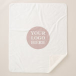 Elegant & Sleek Black QR Code Sherpa Blanket<br><div class="desc">This design is accessible to all. Feel free to customize the logo,  images,  tStylish Black QR Code Design | Elegant Brandext,  and colors according to your preferences. Thank you very much.</div>