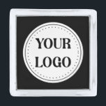 Elegant & Sleek Black QR Code Silver Finish Lapel Pin<br><div class="desc">This design is accessible to all. Feel free to customize the logo,  images,  tStylish Black QR Code Design | Elegant Brandext,  and colors according to your preferences. Thank you very much.</div>