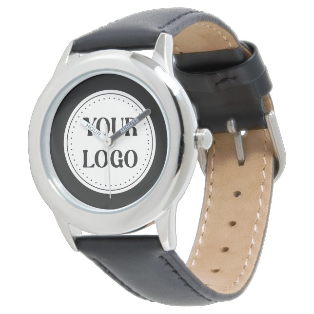 Elegant & Sleek Black QR Code Watch (Angled)