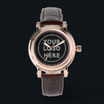 Elegant & Sleek Black QR Code Watch<br><div class="desc">This design is accessible to all. Feel free to customize the logo,  images,  tStylish Black QR Code Design | Elegant Brandext,  and colors according to your preferences. Thank you very much.</div>