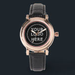 Elegant & Sleek Black QR Code Watch<br><div class="desc">This design is accessible to all. Feel free to customize the logo,  images,  tStylish Black QR Code Design | Elegant Brandext,  and colors according to your preferences. Thank you very much.</div>