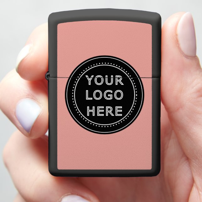 Elegant & Sleek Black QR Code Zippo Lighter (In Hand)