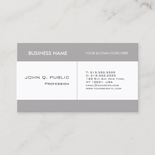 Elegant Sleek Company Design Modern Plain Chic Business Card