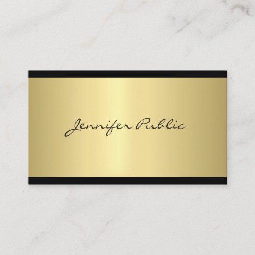 Elegant Sleek Design Gold Plain Professional Luxe Business Card
