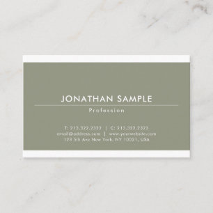 Elegant Sleek Design Modern Plain Luxury Trendy Business Card
