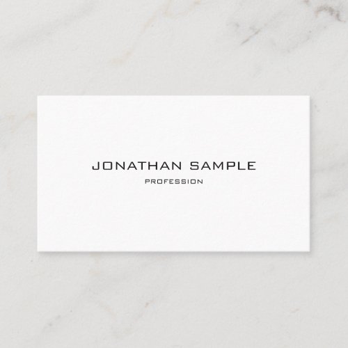 Elegant Sleek Design Modern Plain Professional Business Card