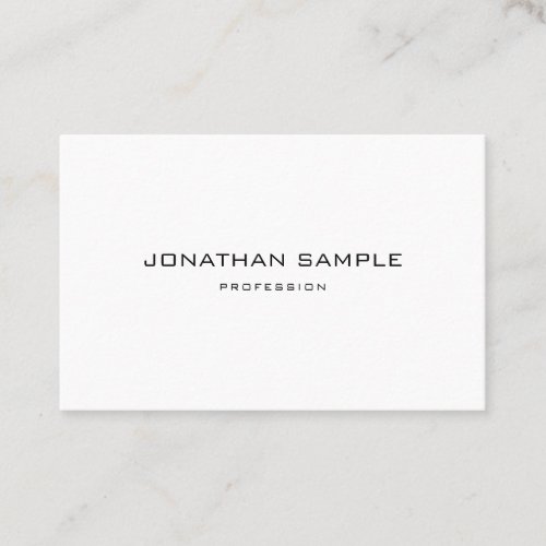 Elegant Sleek Design Professional Modern Plain Business Card