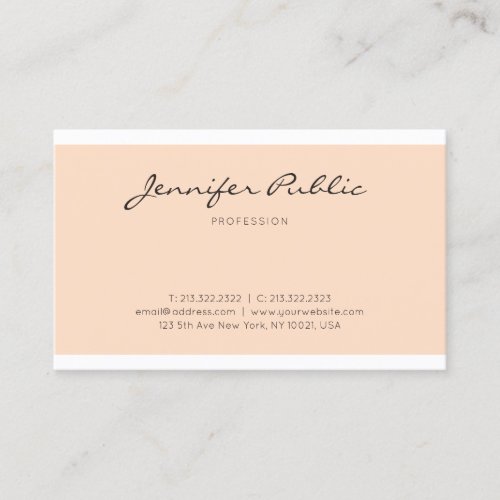 Elegant Sleek Graphic Design Professional Plain Business Card