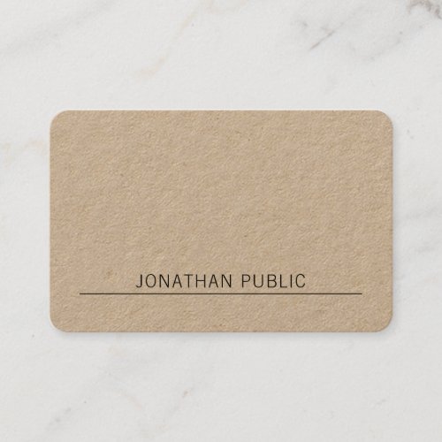 Elegant Sleek Modern Professional Plain Luxury Business Card