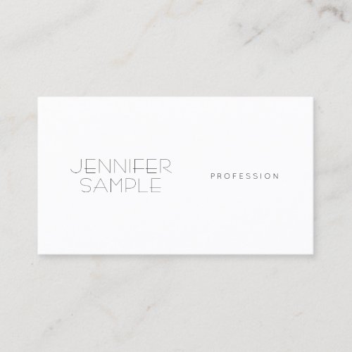 Elegant Sleek Plain Professional Graceful Business Card