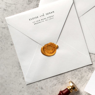 Elegant Sleek Stylish Modern Wedding Couple Simple Self-inking Stamp