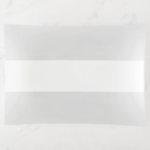 Elegant Sleek White Light Gray Seamless Stripes Trinket Tray