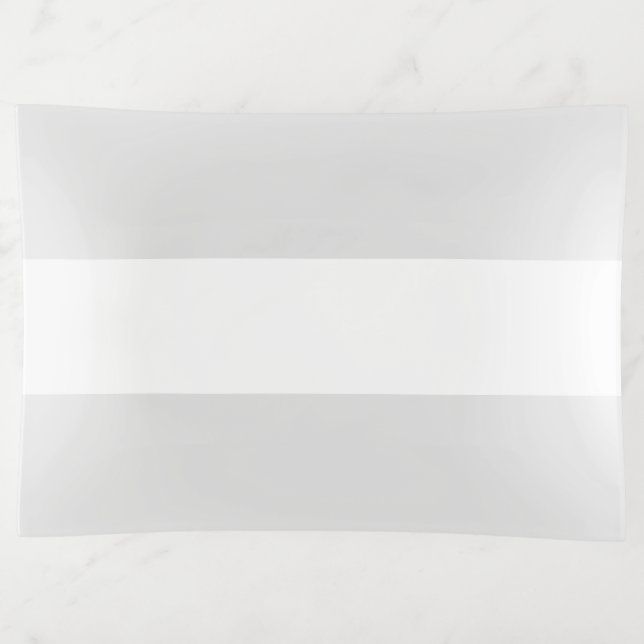 Elegant Sleek White Light Gray Seamless Stripes Trinket Tray (Front)