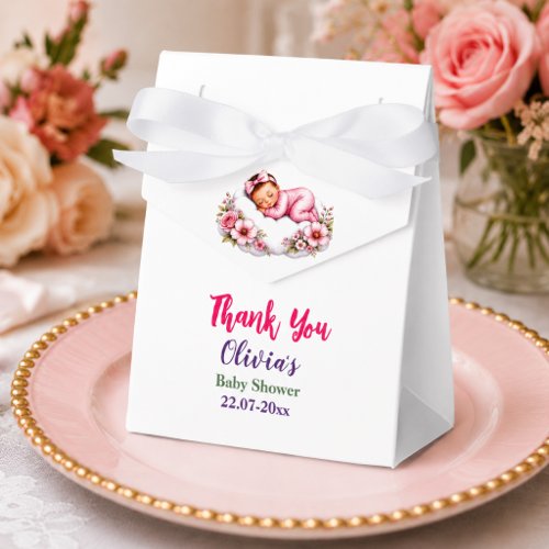 Elegant Sleeping Baby Girl Party Gift Favor Boxes