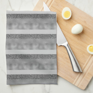 Elegant Sliver Stripe Kitchen Towel
