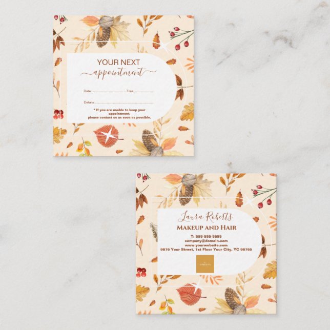 Elegant Small Business Owner Appointment Card (Front/Back)