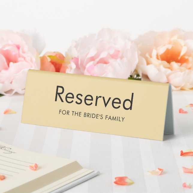 Elegant Small Business Table Tent Sign (In SItu (Wedding))