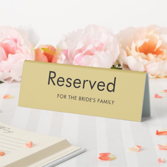 Elegant Small Business Table Tent Sign (In SItu (Wedding))