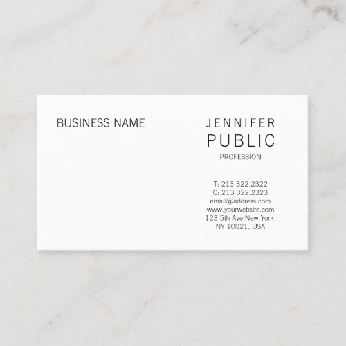 Elegant Smart Design Minimalistic Modern Trendy Business Card