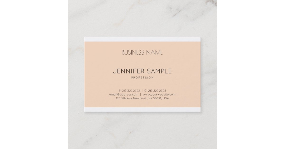 Elegant Smart Graphic Design Modern Plain Trendy Business Card | Zazzle