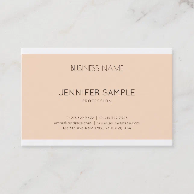 Elegant Smart Graphic Design Modern Plain Trendy Business Card | Zazzle