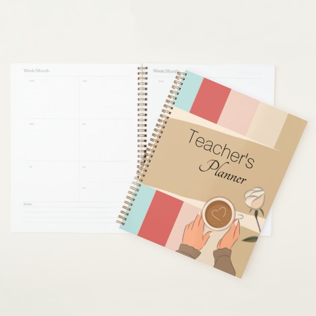 Elegant Smart Modern pattern Teacher's Planner (Display)
