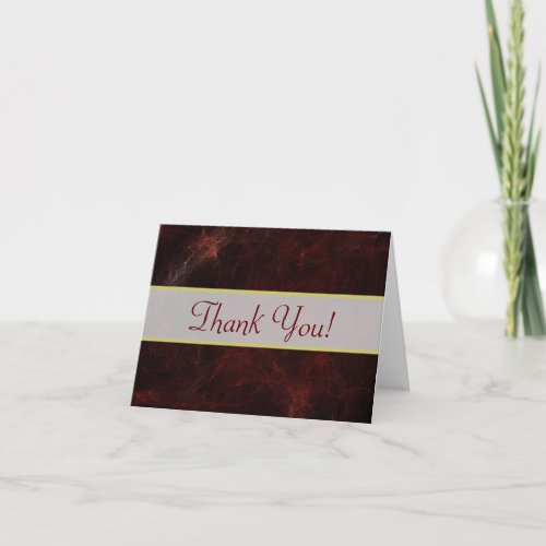 Elegant Smoke and Fire Abstract Design Thank You Card