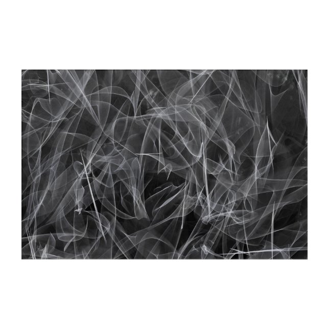 Elegant Smoke Swirl Texture Acrylic Print (Front)
