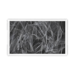 Elegant Smoke Swirl Texture Acrylic Tray