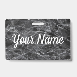 Elegant Smoke Swirl Texture Badge
