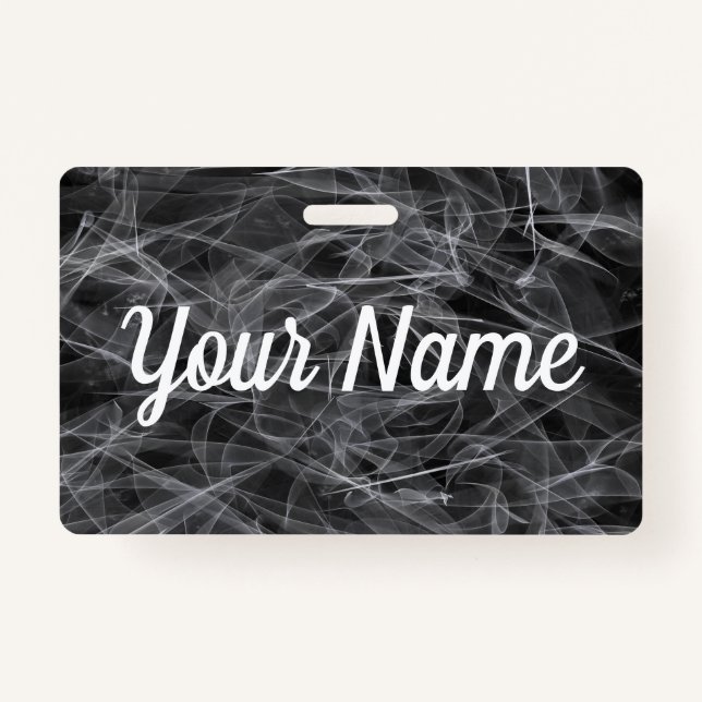 Elegant Smoke Swirl Texture Badge (Front)
