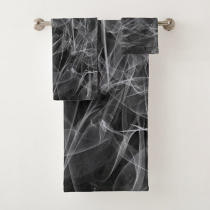 Elegant Smoke Swirl Texture Bath Towel Set