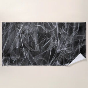 Elegant Smoke Swirl Texture Beach Towel