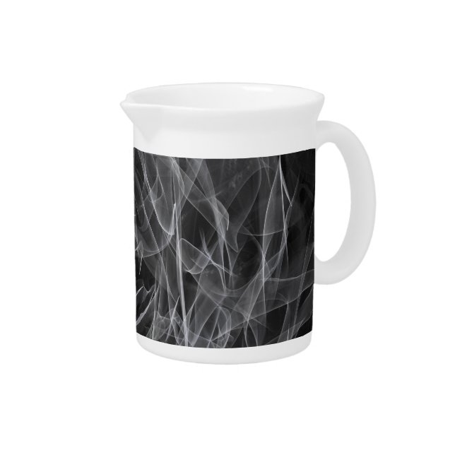 Elegant Smoke Swirl Texture Beverage Pitcher (Right)