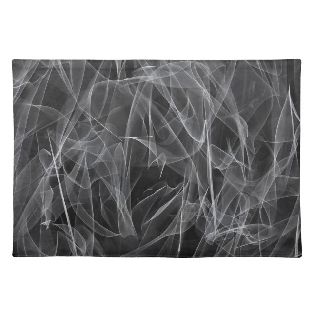 Elegant Smoke Swirl Texture Cloth Placemat (Front)