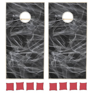 Elegant Smoke Swirl Texture Cornhole Set