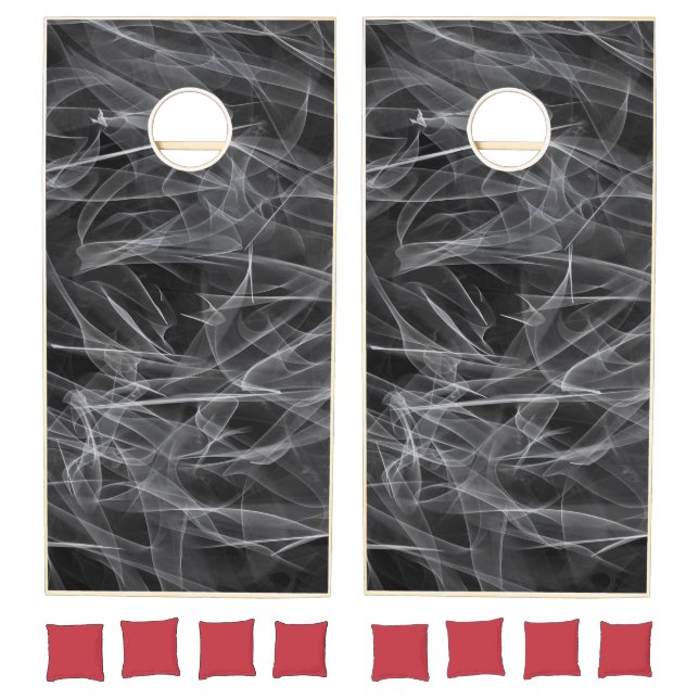 Elegant Smoke Swirl Texture Cornhole Set (Set)