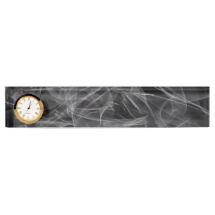 Elegant Smoke Swirl Texture Desk Name Plate