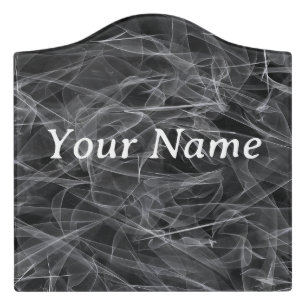 Elegant Smoke Swirl Texture Door Sign
