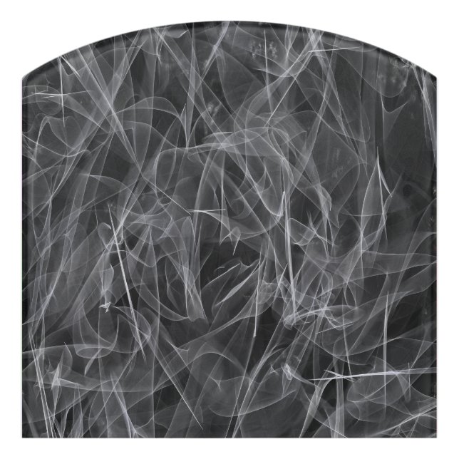 Elegant Smoke Swirl Texture Door Sign (Contour Front)