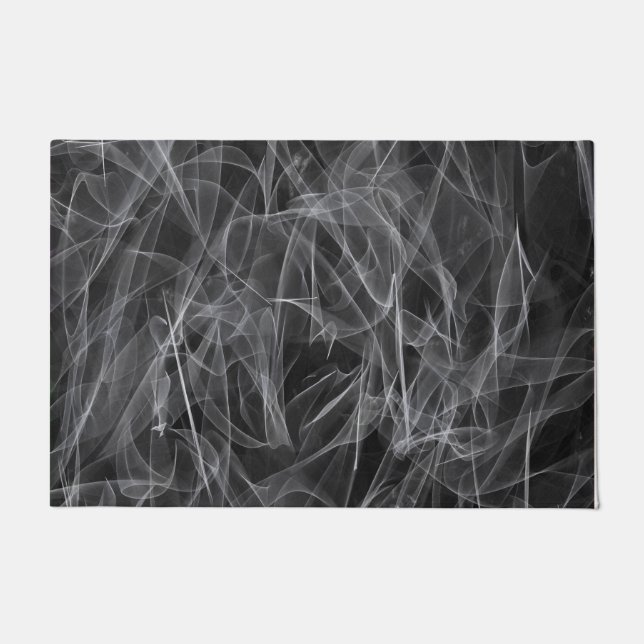 Elegant Smoke Swirl Texture Doormat (Front)