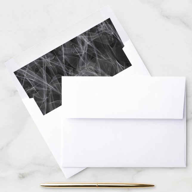 Elegant Smoke Swirl Texture Envelope Liner (Desk)