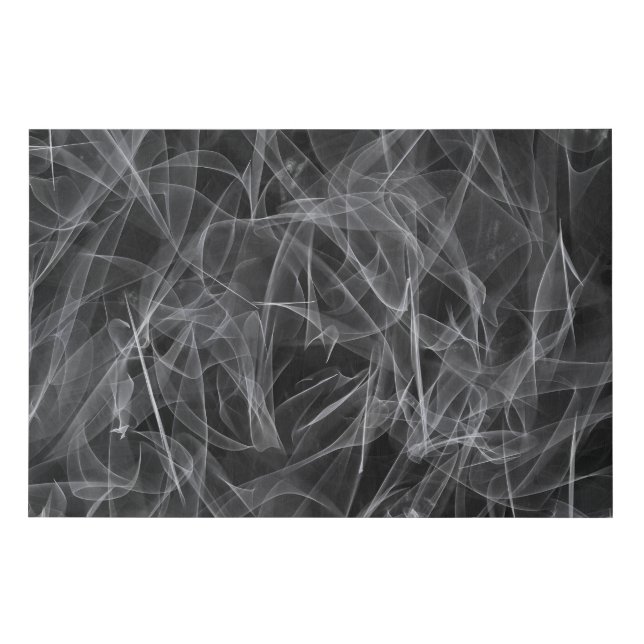 Elegant Smoke Swirl Texture Faux Canvas Print (Front)