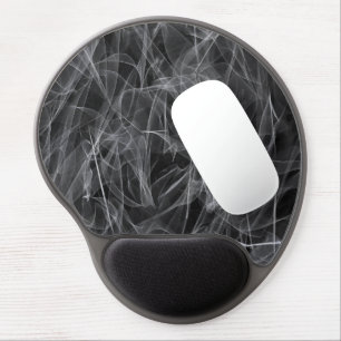 Elegant Smoke Swirl Texture Gel Mouse Pad