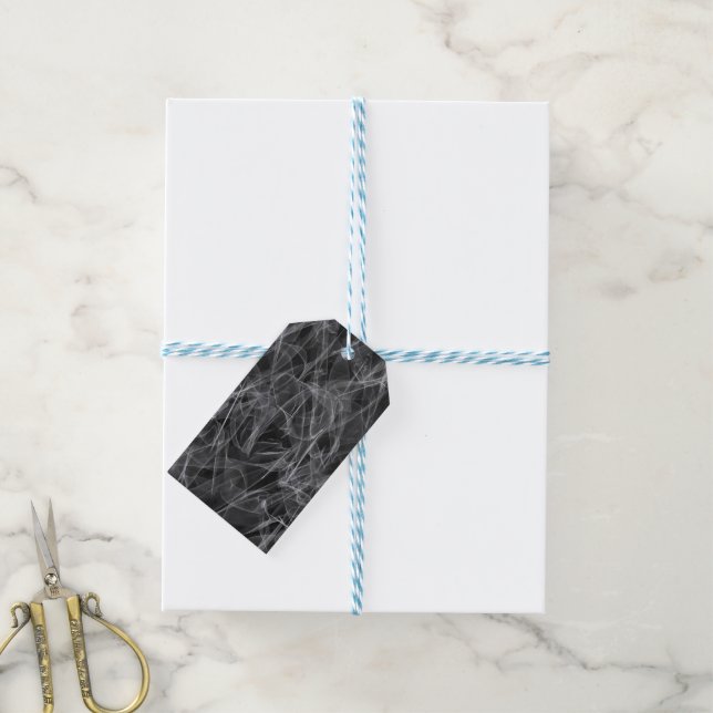 Elegant Smoke Swirl Texture Gift Tags (With Twine)