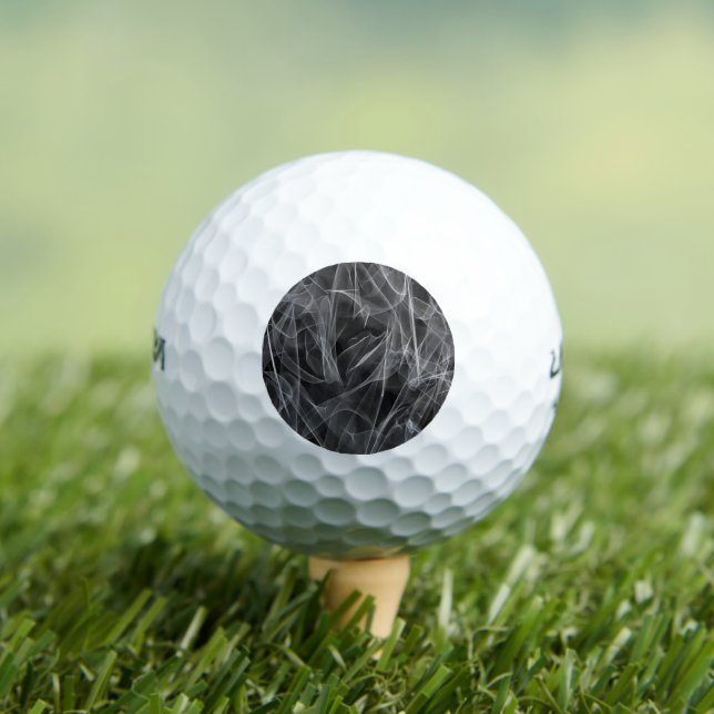 Elegant Smoke Swirl Texture Golf Balls (Insitu Tee)