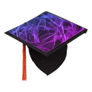 Elegant Smoke Swirl Texture Graduation Cap Topper