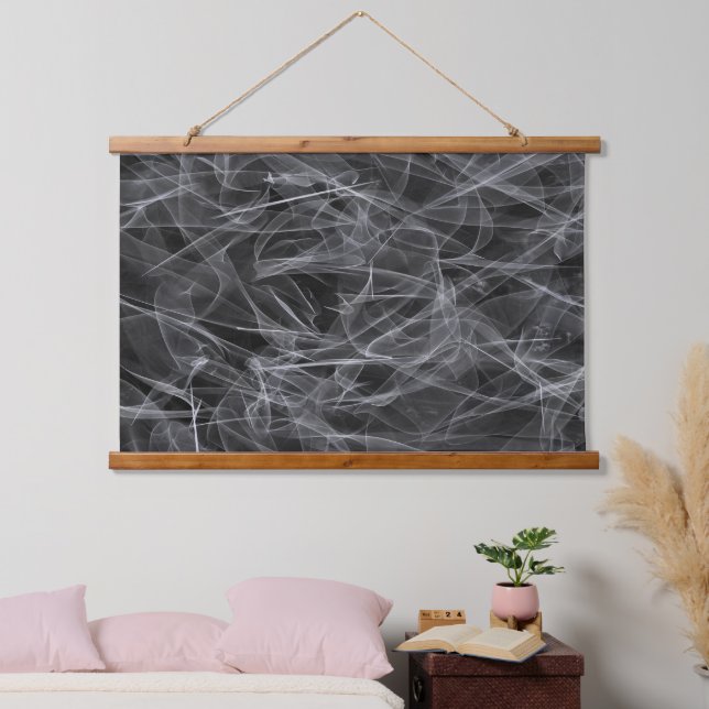 Elegant Smoke Swirl Texture Hanging Tapestry (Bedroom)