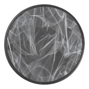 Elegant Smoke Swirl Texture Hockey Puck