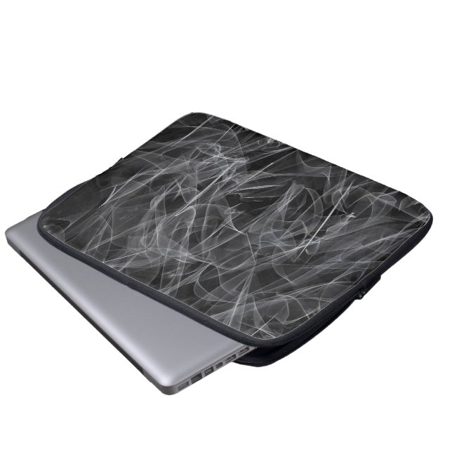 Elegant Smoke Swirl Texture Laptop Sleeve (Front Bottom)